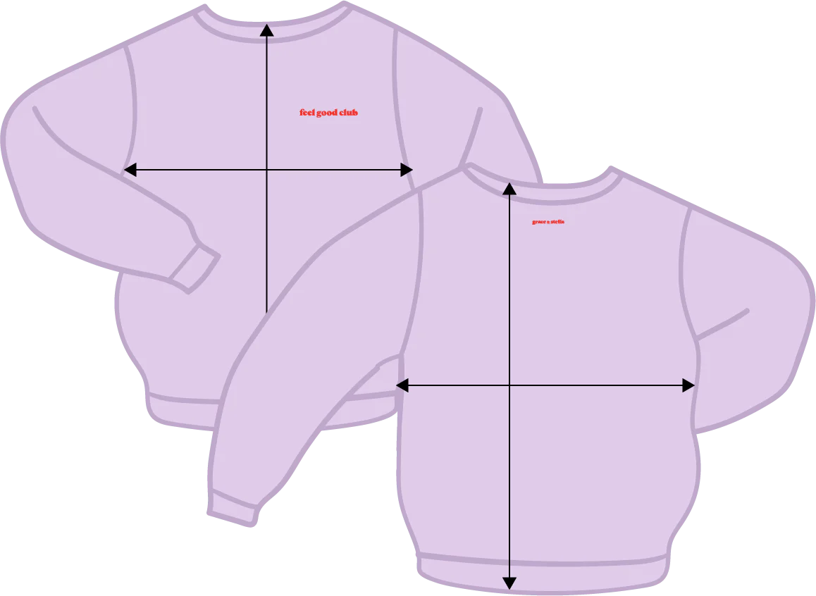 feel-good club lilac crewneck sweater
