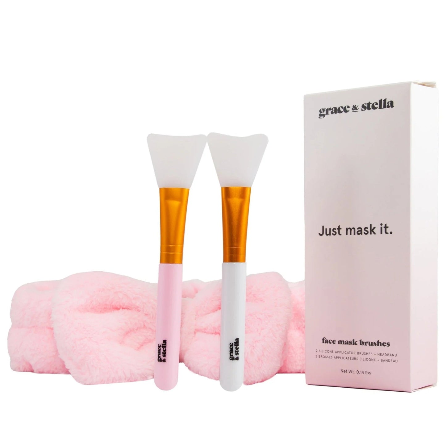 silicone face mask brushes + headband