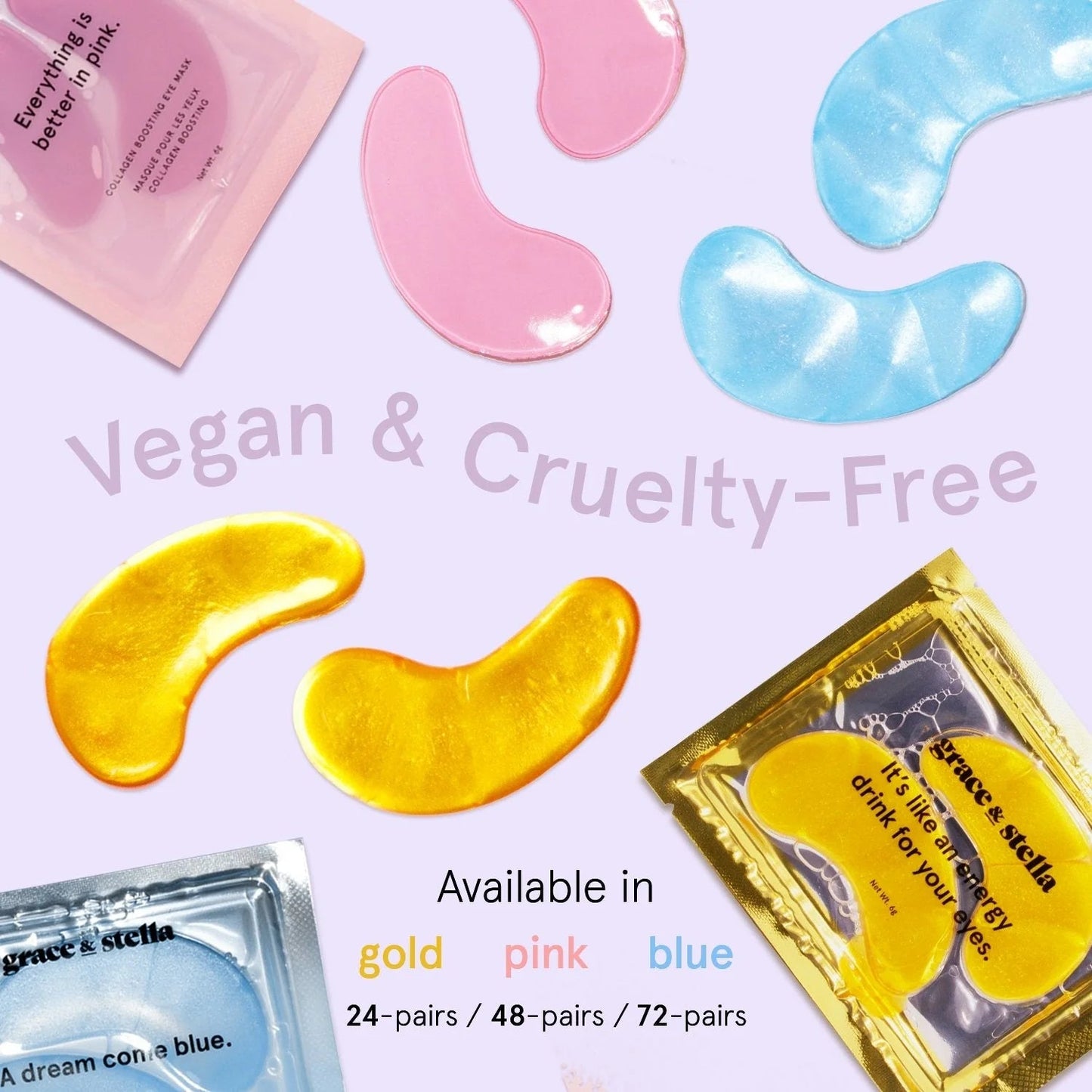 under eye mask combo (2 packs of 36 pairs)