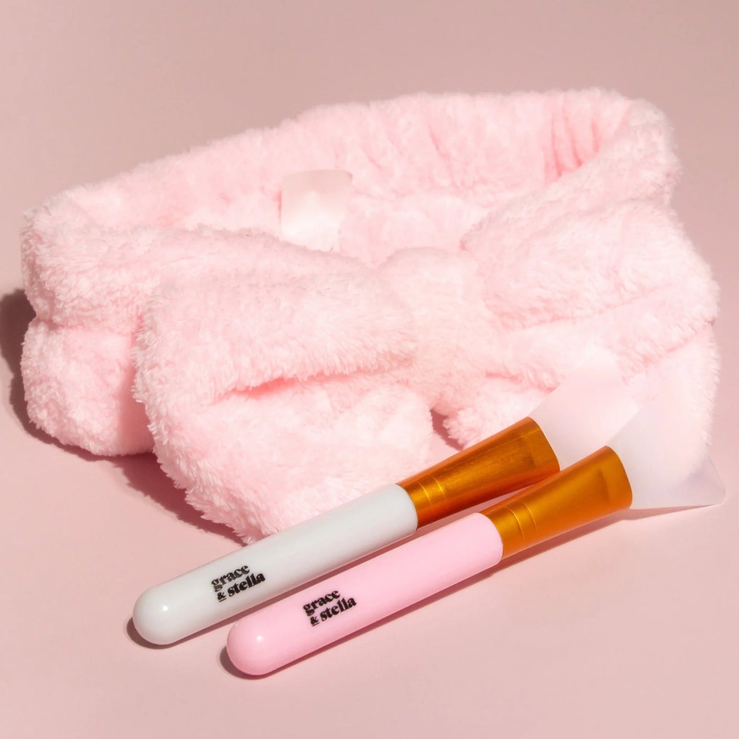 silicone face mask brushes + headband